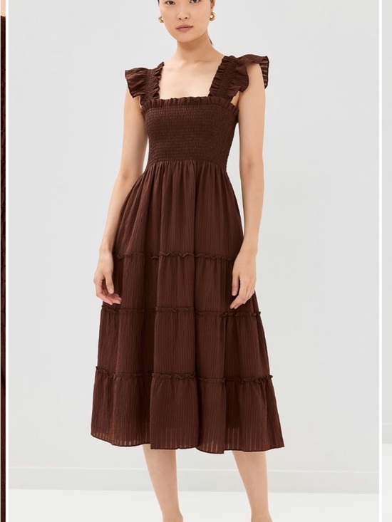 Hill House Dresses & Skirts - Hill House Ellie Nap Dress- Brown Tonal Seersucker